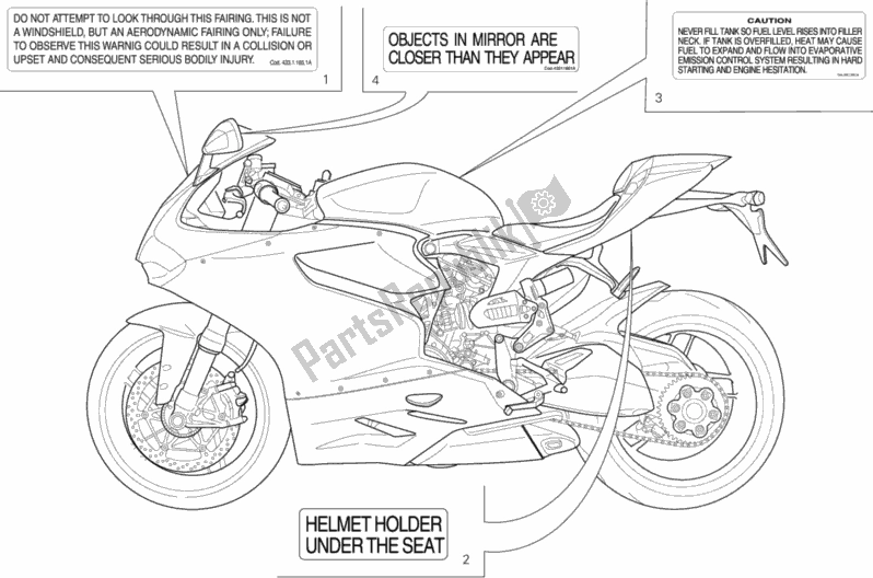 Wszystkie części do Posizionamento Targhette Ducati Superbike 1199 Panigale R USA 2014